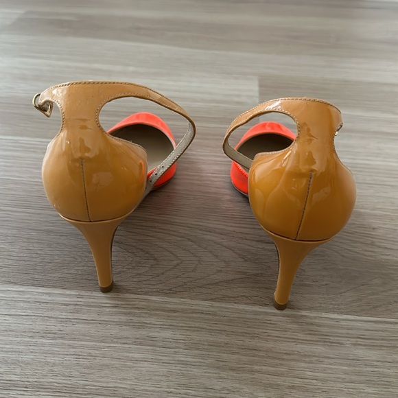 Never Worn J. Crew Patent Leather Colorblock Ankle Strap Pumps - Picture 2 of 12